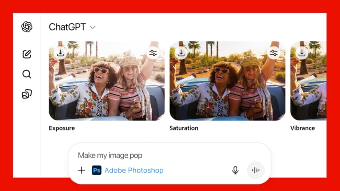 ChatGPTがアドビと連携、Photoshopなど主要ソフトが直接利用可能に