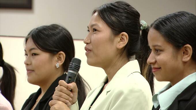 「仕事と日本語がんばっています」特定技能外国人たちが介護施設の入社式に参加　|　青森のニュース│ATV NEWS│青森テレビ