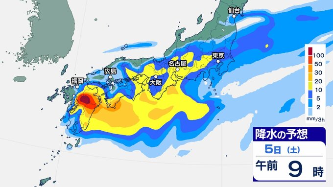【警報級大雨のおそれ】4日～6日ごろにかけて「東日本、西日本、沖縄・奄美」では前線の活動や暖かく湿った空気の影響で警報級の大雨の可能性が...雨・風シミュレーションで確認【気象庁1日週間予報】|TBS NEWS DIG