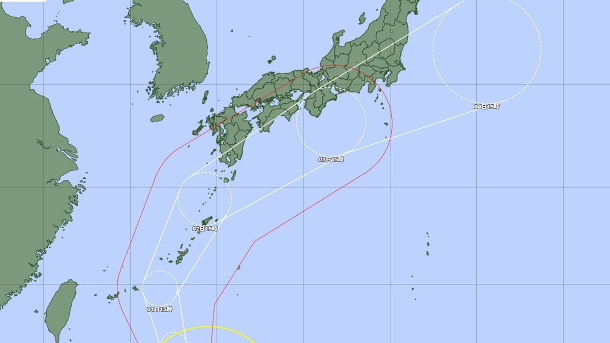 【台風情報】台風6号が北上　週明けの沖縄地方で最大瞬間風速50メートルの「猛烈な風」と「24時間300ミリ」の降水予想、予想勢力は965hPa　その後九州、四国、本州の太平洋側で暴風のおそれ