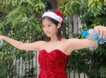 【 高橋凛 】　サンタ姿で筋トレ　「クリスマスイベント前のアップも忘れません」　ファン反響　「フォームめちゃくちゃ綺麗」「どこでもストイックですね」|TBS NEWS DIG