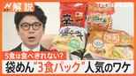 袋めん“3食パック”が人気 5食は食べきれない? 納豆は3個、ティッシュは5箱…なぜ?【Nスタ解説】|TBS NEWS DIG