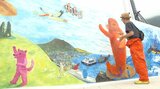 水族館「うみたまご」に海の生き物を描く 縦2M×横42Mの仮囲いをアートで彩る 大分 | 大分のニュース|OBS NEWS|大分放送