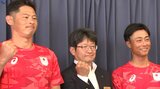 パリ五輪セーリング日本代表富澤慎選手と岡田奎樹選手が県庁を表敬 意気込みを語る|TBS NEWS DIG