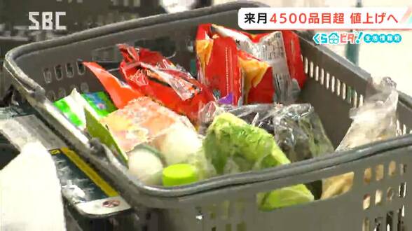 9月は値上げラッシュ⁉【くらピタ！】飲食品4531品目で値上げを予定　8割以上が「調味料」と「加工食品」　中東情勢の悪化に伴う原材料費や物流費の高騰などが背景　消費者にますます求められる「節約術」　|　SBC NEWS | 長野のニュース | SBC信越放送