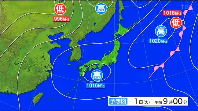 7月1日も厳しい暑さ続く「大気不安定」で局地的に激しい雷雨のおそれも（30日午後4時現在）　tbc気象台|TBS NEWS DIG