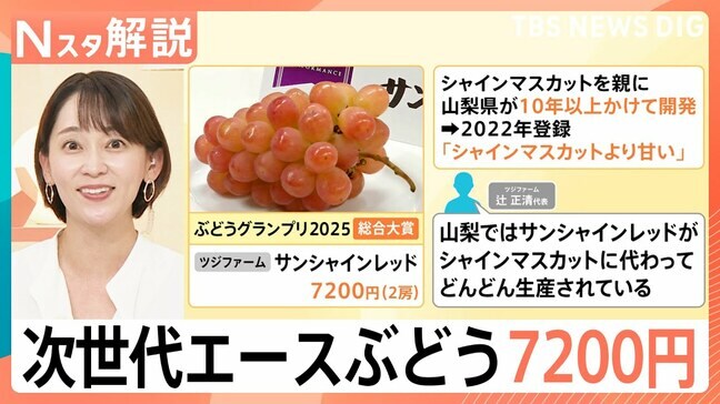 「シャインマスカットより甘い」ぶどうグランプリ2025大賞は2房7200円　次世代ぶとう誕生の裏側【Nスタ解説】|TBS NEWS DIG
