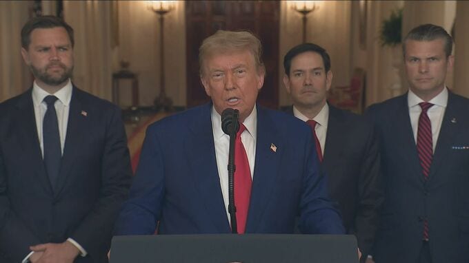 トランプ大統領　イランの攻撃は「非常に弱い反応」「今は平和の時」中東での衝突は拡大しないとの認識