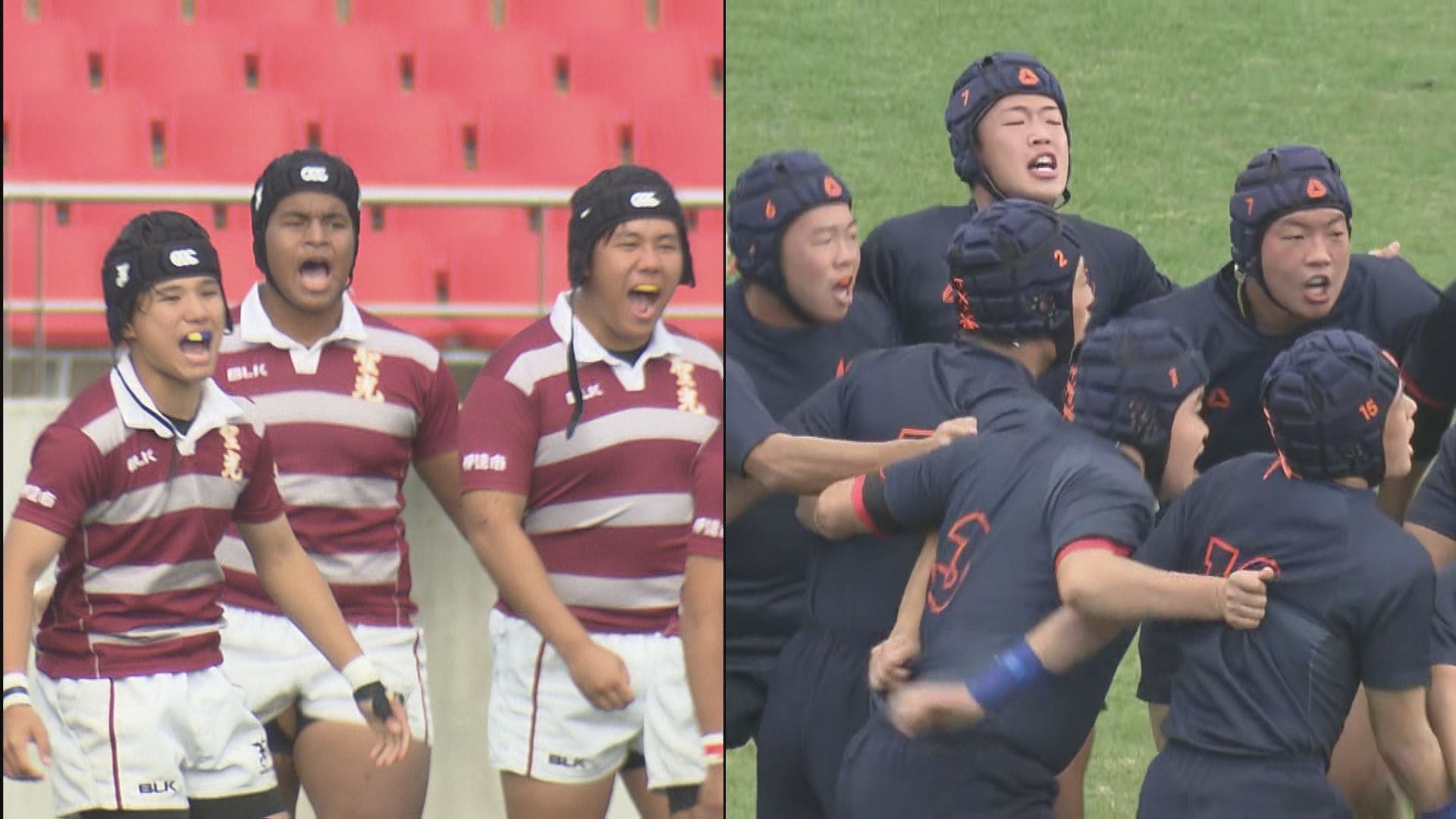 福島聖光学院ラグビー部　上XL 下3XL ヤッケ上下　リバーサル　赤　厚手 福島聖光学院ラグビー部 上XL 下3XL ヤッケ上下 リバーサル 赤 美品 厚手