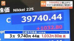 日経平均終値3万9740円、1032円↑　今年2番目の上げ幅| TBS CROSS DIG with Bloomberg
