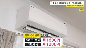 電気代補助 8月・9月は月1600円　10月は1000円　標準世帯で　ガス代は月525円補助　政府の負担軽減策の詳細発表|TBS NEWS DIG