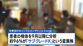 今季流行のインフルエンザウイルス　96％が変異株「サブクレードK」　国立健康危機管理研究機構|TBS NEWS DIG