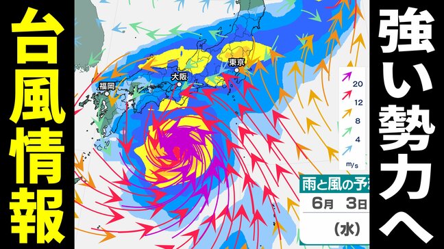 【台風6号の進路は？】発達しながら北上か…今後『強い勢力』へ　中心気圧965ヘクトパスカルの予想【雨と風の最新シミュレーション】|TBS NEWS DIG