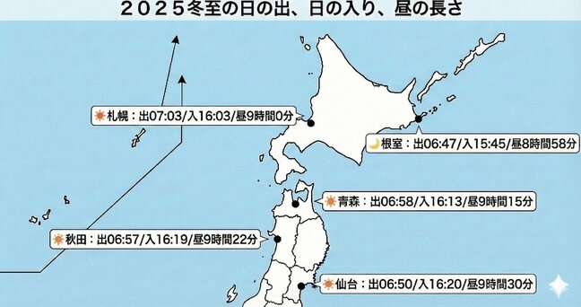 今年は12月22日 「冬至」の意外な真実とは? 1年で 「日の出」が最も遅く「日の入り」が最も早い訳ではありません!|TBS NEWS DIG