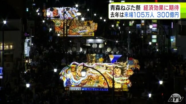「昨年以上の経済効果を期待」青森市・西秀記 市長が期待感示す　青森ねぶた祭　2024年の来場者は105万人・経済効果は300億円|TBS NEWS DIG