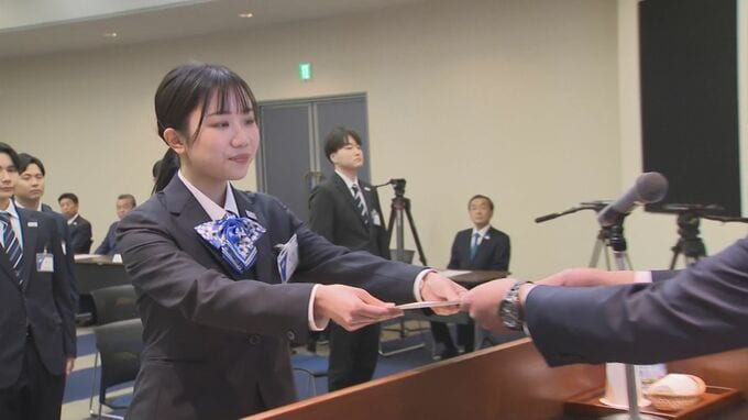 「社会人１日目ちょっとワクワクしています」　鳥取銀行で入行式　|　BSSニュース | BSS山陰放送