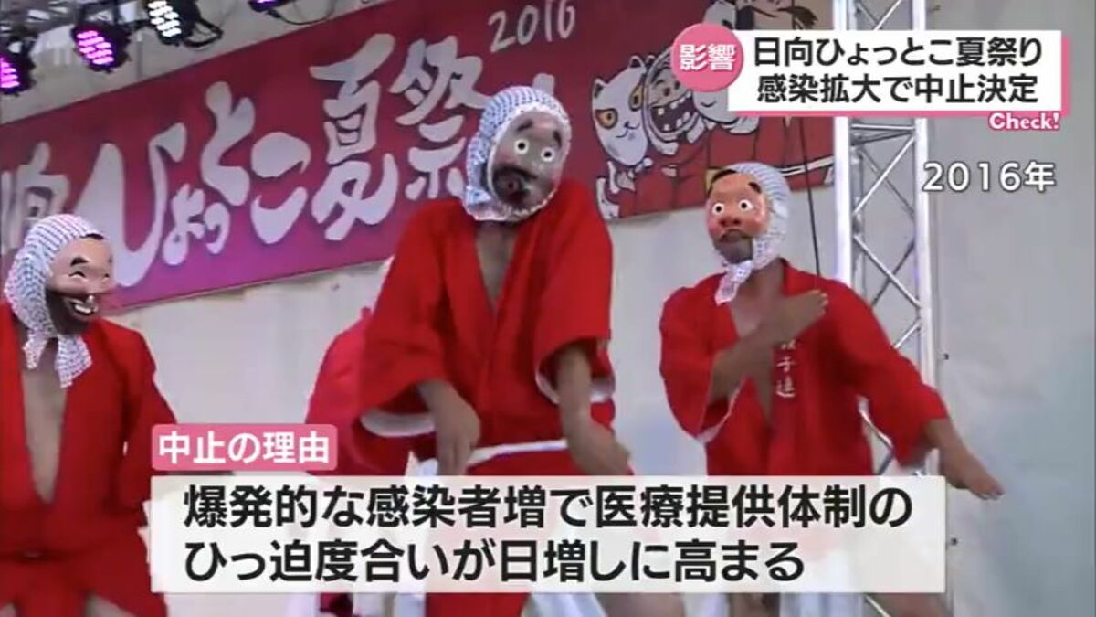 6日開催予定の 日向ひょっとこ夏祭り が中止に 新型コロナ感染者急増を受け Mrtニュース ｍｒｔ宮崎放送