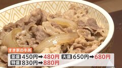 すき家 今年度3回目の値上げ　牛丼並盛450円→480円 30円引き上げ　長引くコメ価格の高騰や牛肉の値上がりを受けて| TBS CROSS DIG with Bloomberg