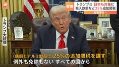 日本も対象　トランプ大統領 鉄鋼・アルミに25％関税の大統領令に署名　発効は来月12日から| TBS CROSS DIG with Bloomberg