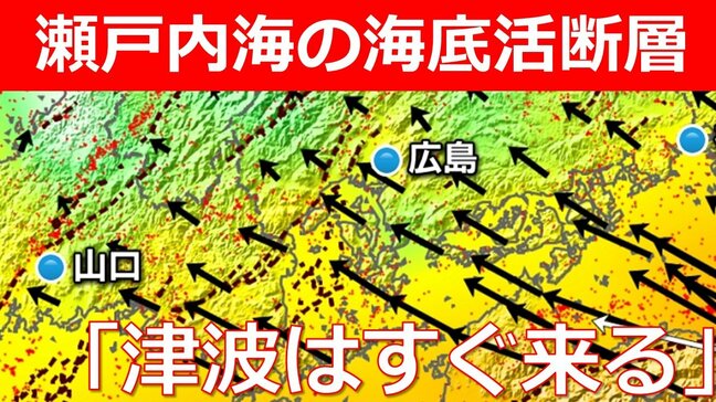 「瀬戸内海でも津波はすぐ来る」能登半島と“同じタイプ” 海底活断層が複数存在 地盤隆起のおそれも 広島湾の海底活断層は危険度“最高ランク”(Sランク)評価|TBS NEWS DIG