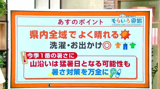 高知の天気 19日は県内全域で青空が広がり今年一番の暑さに 東杜和気象予報士が解説|TBS NEWS DIG