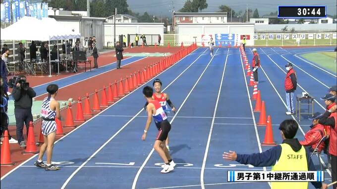 山形県高校駅伝2024 男子 第一中継所通過順位　|　山形のニュース│TUYテレビユー山形