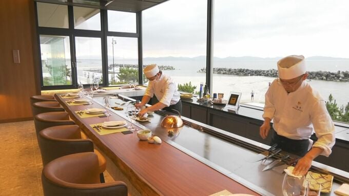 絶景と美食を堪能　皆生温泉の旅館に、視界を遮らない鉄板焼きカウンター誕生　鳥取県米子市|TBS NEWS DIG