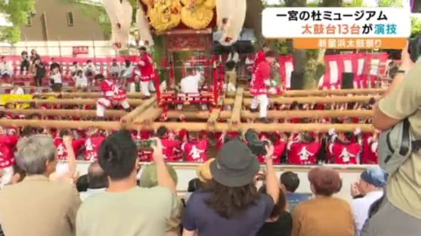 新居浜太鼓祭り 一宮神社に13台の太鼓台が集まり演技を披露 見物客から