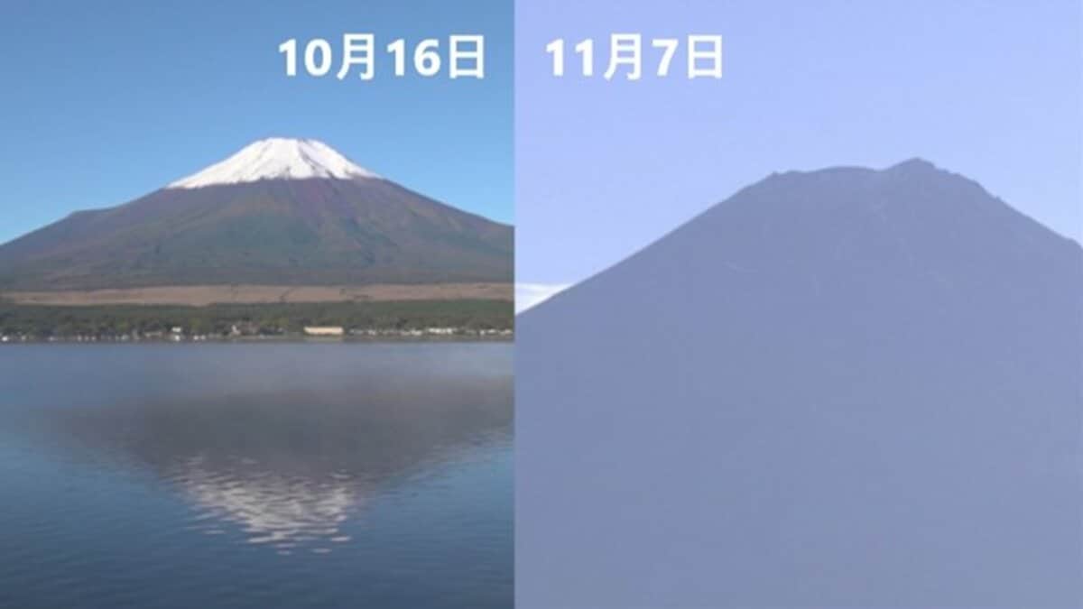 富士山も雪とける 夏の姿に 甲府28.4度で全国一位の暑さ | TBS NEWS