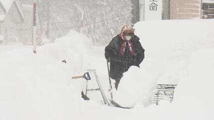 桧枝岐で153センチ、只見で100センチの積雪 高齢化進む南会津では