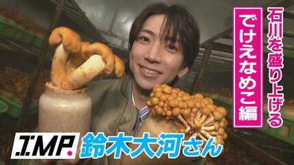 通常の約30倍!“でけえなめこ”!? IMP. 鈴木大河さんが白山麓の雪の上で