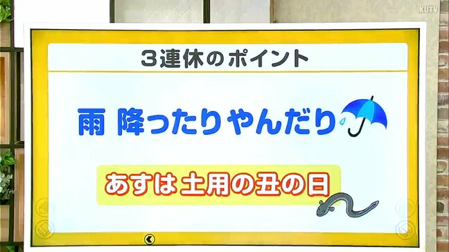 高知の天気 三連休 天気ぐずつきやすく 傘の出番も 山岸拓気象予報士が解説|TBS NEWS DIG