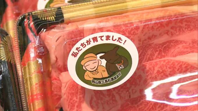 農業高校の生徒が育てた和牛の肉を商業施設で自ら販売　「愛情を注いで育ててきたので多くの方に」【岡山】|TBS NEWS DIG