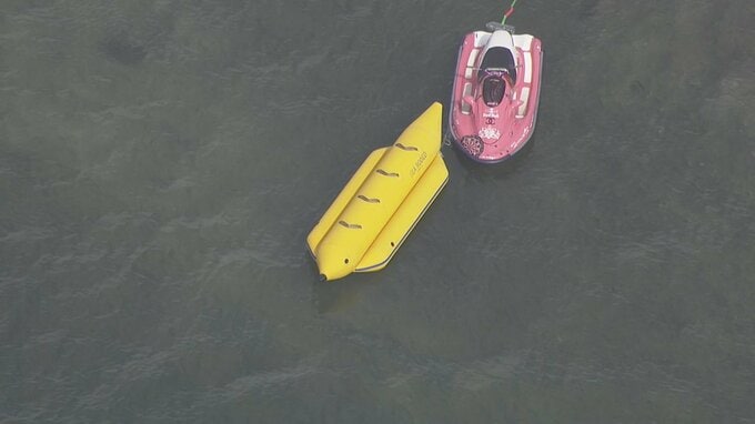 千葉・富津岬の沖合でバナナボートが転覆　男女3人が救助され、けがはなし|TBS NEWS DIG