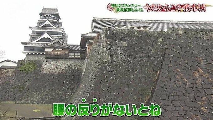 熊本城の代名詞「石垣」の曲線美はドラゴン・スープレックスだ！？　城好きプロレスラー藤波辰爾が見た熊本城復旧の最前線②　|　熊本のニュース｜RKK NEWS｜RKK熊本放送