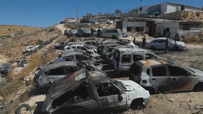 ヨルダン西岸でパレスチナ住民の車両に入植者らが放火　国連人権高等弁務官事務所「この数週間で殺害や攻撃など増加」|TBS NEWS DIG