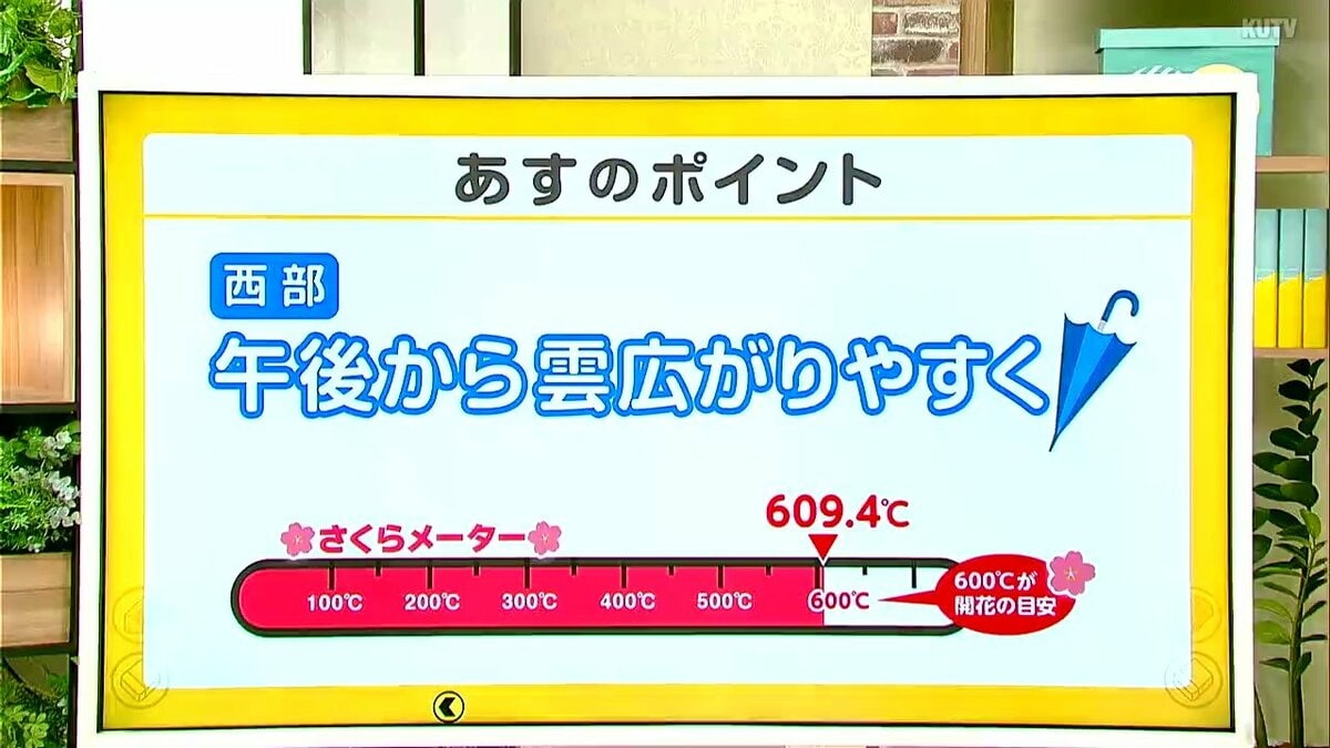 高知の天気　１２日　午後から雲が広がりやすくにわか雨のところも　山岸拓気象予報士が解説