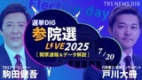 【ライブ】開票速報 参議院選挙2025 事実上の“政権選択選挙”に有権者の選択は?【選挙DIG】|TBS NEWS DIG
