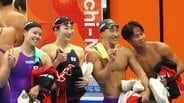 池江、大橋、竹原、池本が3大会連続の銀メダル 混合4×100mメドレーリレー【アジア大会】|TBS NEWS DIG