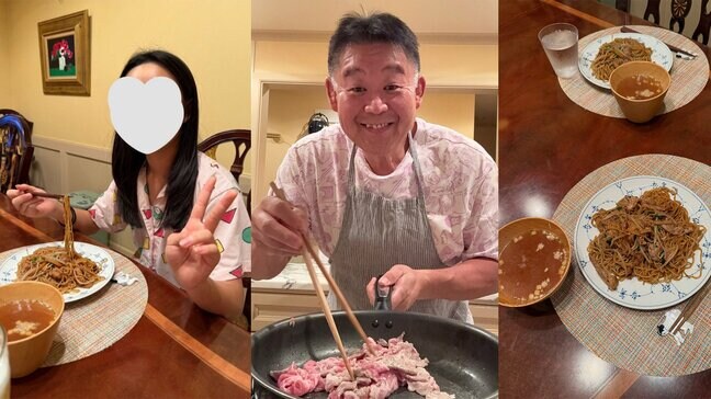 【 花田虎上 】 「キッチン花田オープン」妻不在で手作り夕食 次女と二人で焼きそば味わう「久しぶりにオープンしました!いらっしゃいませ」|TBS NEWS DIG