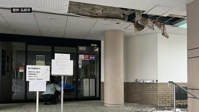 休業中の「星と森のロマントピア」施設の入り口の天井の一部が破損　人為的な破損とみられる弘前市が警察に被害届　青森県|TBS NEWS DIG