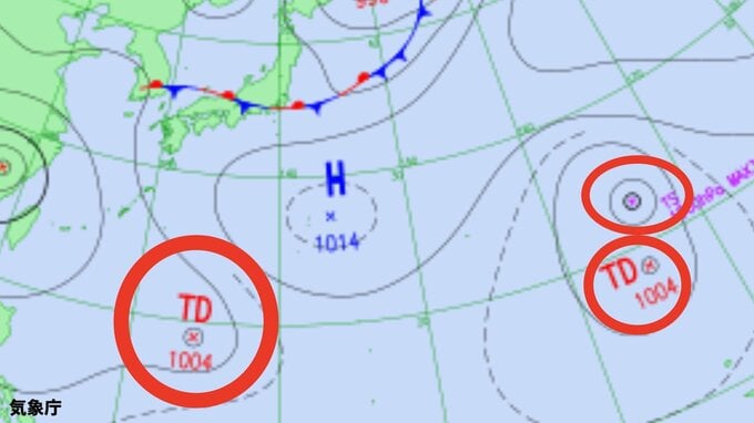 【台風のたまご】また、新たな「台風」＋「ダブル熱帯低気圧」発生か...今後の進路、日本への影響は？台風情報に注意...9月6日までの雨・風シミュレーションで確認【気象庁27日天気図】|TBS NEWS DIG