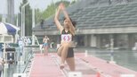高校総体 陸上 女子の三段跳び 甲府南高校の野澤和心選手が大会記録を更新 山梨|TBS NEWS DIG