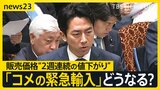コメ“緊急輸入”の可能性は…生産者からは「不安」の声　コメ販売価格2週連続の値下がるも続く高止まりへの対応は？【news23】|TBS NEWS DIG
