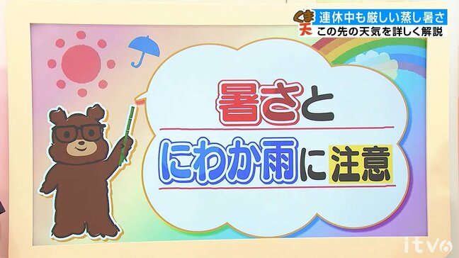 連休の天気　厳しい暑さ続く　山沿いなどにわか雨に注意　愛媛|TBS NEWS DIG