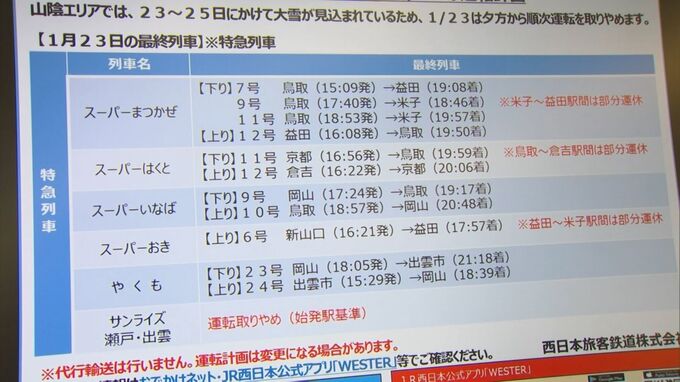 平地50センチの降雪の恐れ…JRは順次運転見合わせへ　ホームセンターは週末ほとんど商品動かず「雪が降ってからですね」　|　BSSニュース | BSS山陰放送