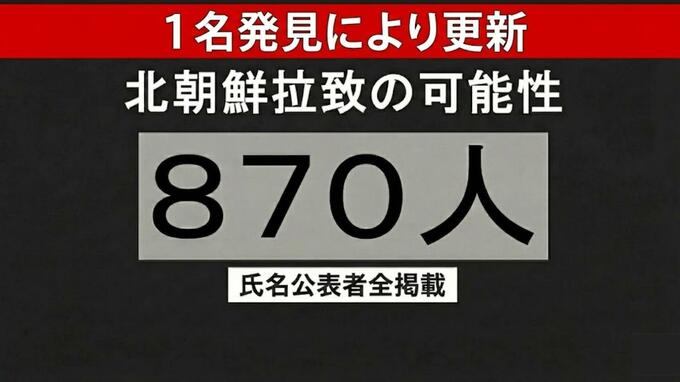 北朝鮮による拉致の可能性を排除できない行方不明者 計870人【氏名公表者全掲載】|TBS NEWS DIG
