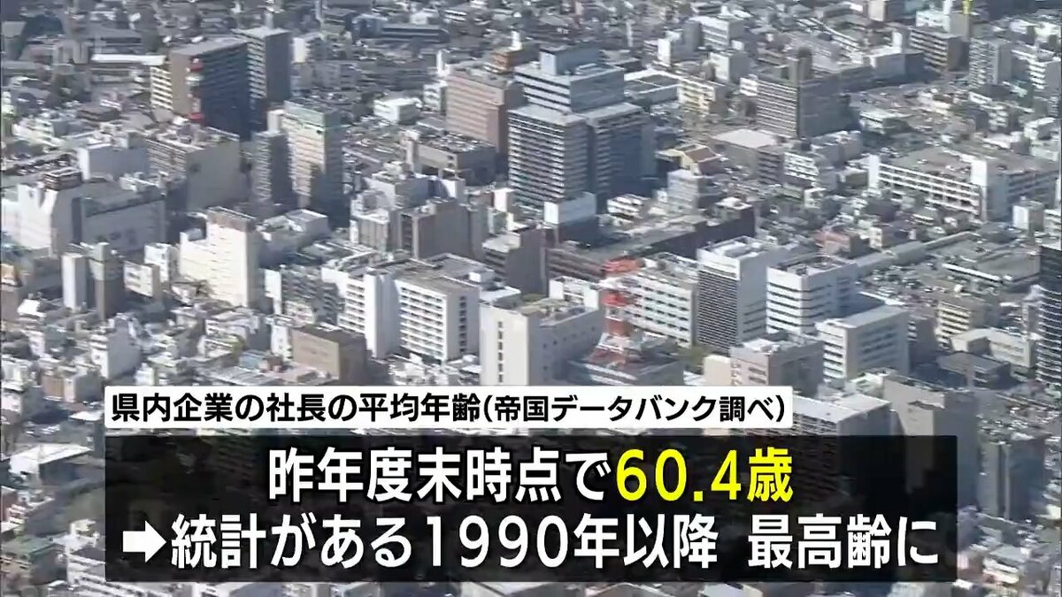 宮崎県の社長の平均年齢 過去最高の60．4歳 30年で5．8歳上昇