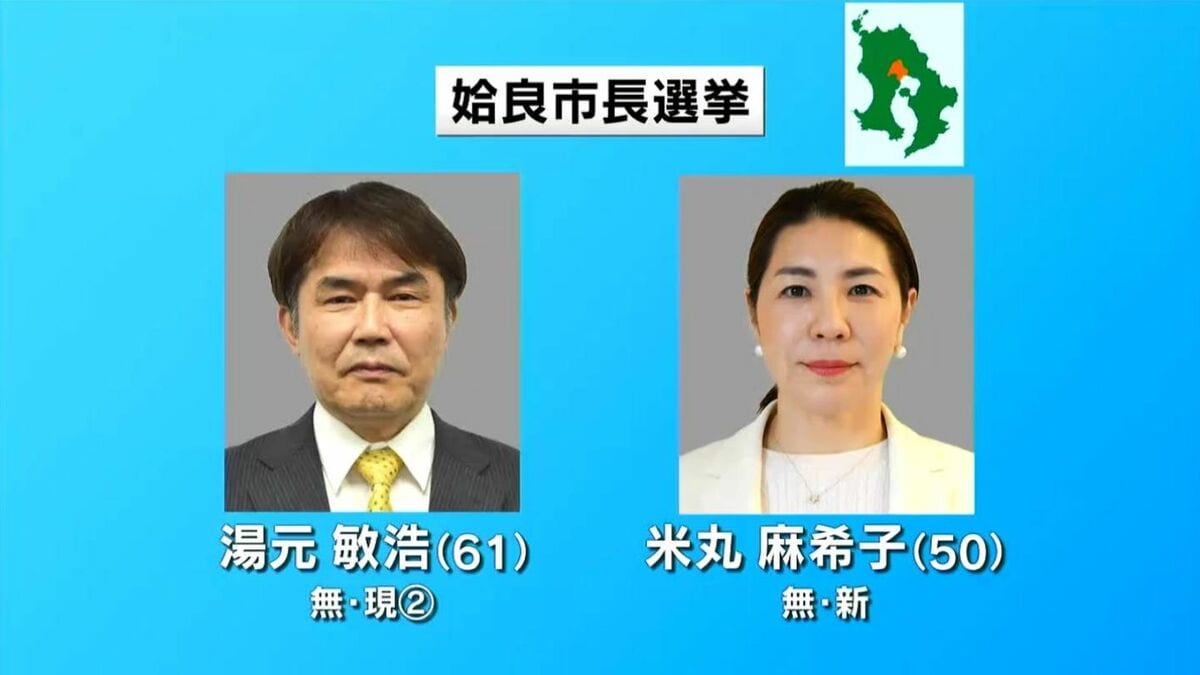 姶良市長選挙告示・現職と新人の一騎打ちの公算　鹿児島