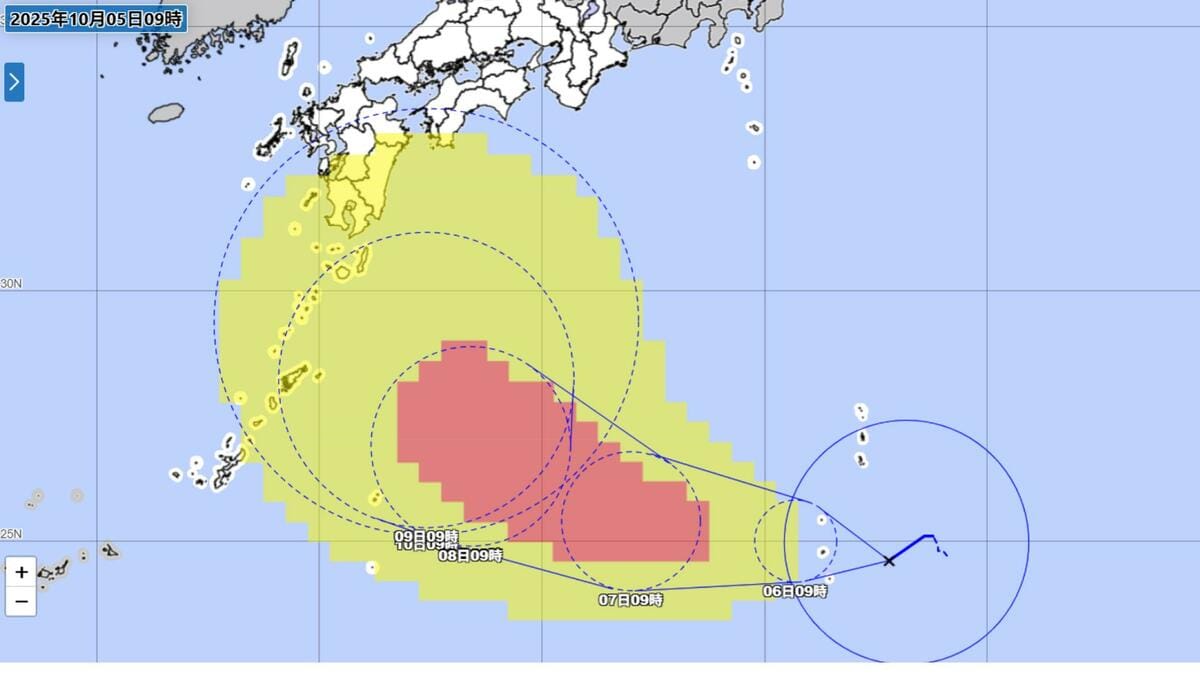 【台風情報】台風22号が日本列島に接近中 最新予想進路 気象庁（NBC長崎放送）｜dメニューニュース（NTTドコモ）